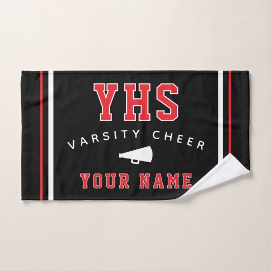 Cheer Icon, Benutzerdefinierter Name & Schule, Ges Handtuch (Handtuch)