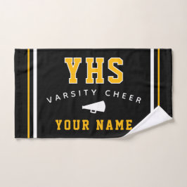 Cheer Icon, Custom Name & School, Cheer Team Gift Handtuch