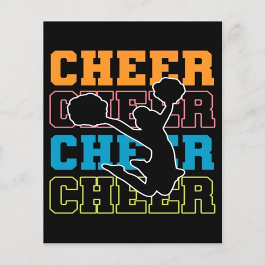 Cheer Jump Cheerleader Gif | Cheerleading Niedlich Flyer (Vorne)