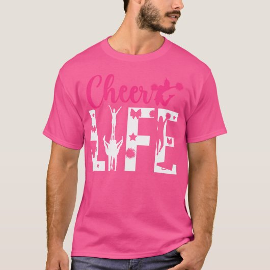 Cheer Life Cheerleader Cheerleading T-Shirt (Vorderseite)