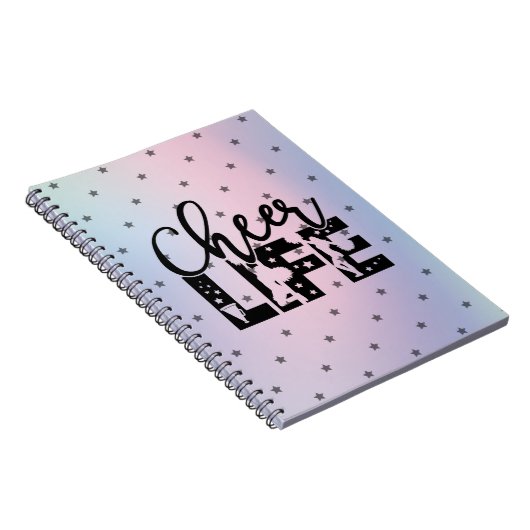 Cheer Life Glamour Cheerleader Star Gradient Notizblock (Rechte Seite)
