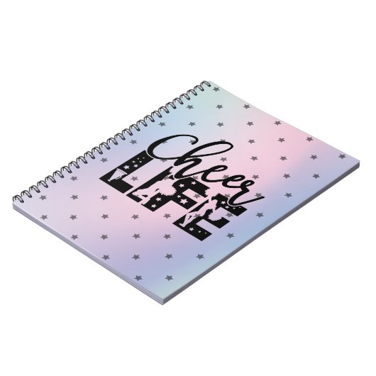Cheer Life Glamour Cheerleader Star Gradient Notizblock (Linke Seite)