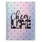 Cheer Life Glamour Cheerleader Star Gradient Notizblock (Vorderseite)