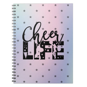 Cheer Life Glamour Cheerleader Star Gradient Notizblock