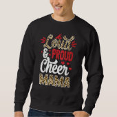 Cheer Mama Biggest Fan Leopard Print And Pom Pom Sweatshirt (Vorderseite)