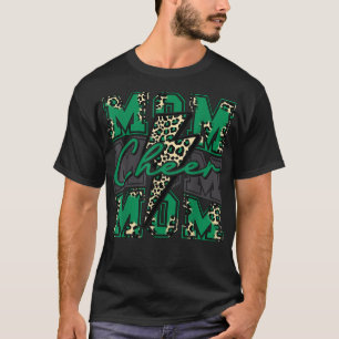 Cheer Mama Blitz Bolt Cheer Leopard Light Green T-Shirt