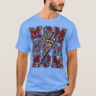 Cheer Mama Blitzschlag Cheer Leopard Maroon T-Shirt