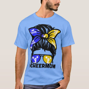Cheer Mama Blue & Gold Cheerleader Mama Mes T-Shirt