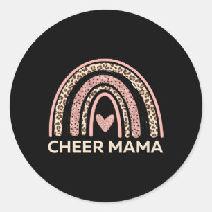 Cheer Mama CheerMom Cheerleader Mama Runder Aufkleber