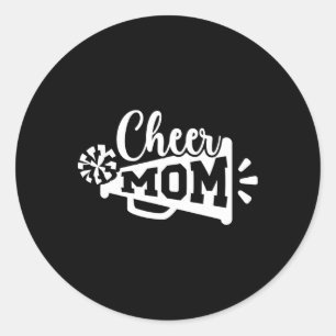 Cheer-Mama einer Cheerleader-Mutter Cheerleading-M Runder Aufkleber