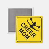 Cheer Mama Gelbes Diamantzeichen Magnet (Vorderseite/Rückseite)