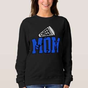 Cheer Mama Größter Lüfter Blau und Weiß Sweatshirt