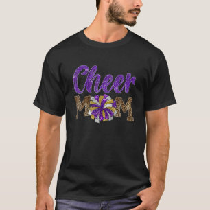 Cheer Mama Leopard Proud Cheerleader Mother Niedli T-Shirt