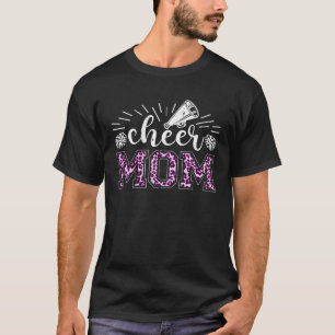 Cheer-Mama Pink Leopard Print Stolz Cheerleader Mo T-Shirt