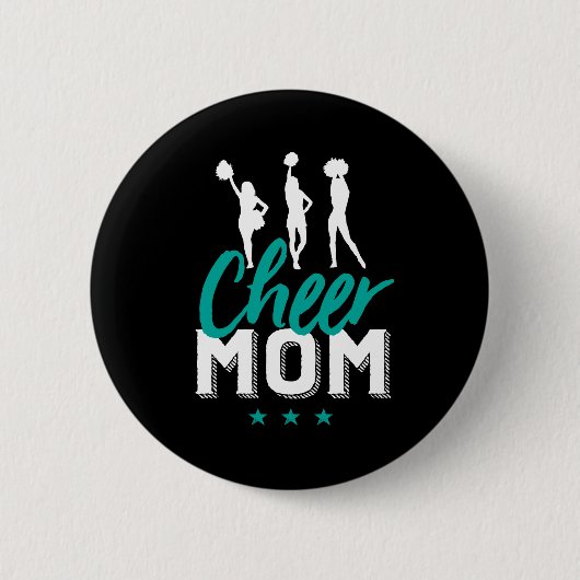 Cheer Mama Proud Mutter Cheerleader Daughter Button (Vorderseite)