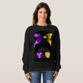 Cheer Mama Puple & Gold Cheerleader Mama Me Sweatshirt (Vorne ganz)