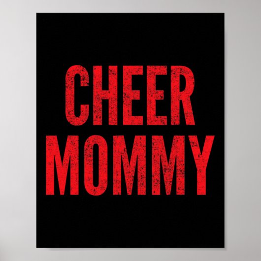 Cheer Mami Cheerleading Mutter Rot passende Eltern Poster (Vorne)