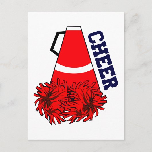Cheer Megaphone Postkarte (Vorderseite)