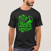 Cheer Mom Biggest Fan Leopard Print Black And Gree T-Shirt (Vorderseite)