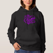 Cheer Mom Biggest Fan Leopard Print Black And Pupl Hoodie (Vorderseite)