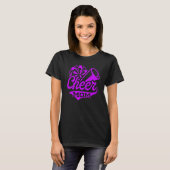 Cheer Mom Biggest Fan Leopard Print Black And Pupl T-Shirt (Vorne ganz)