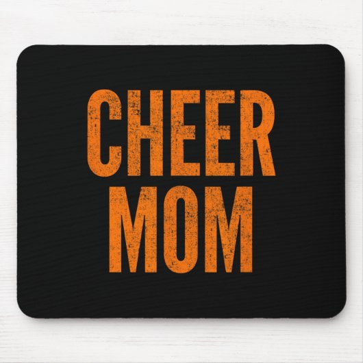 Cheer Mom Cheerleading Matching Eltern Orange  Mousepad (Vorne)