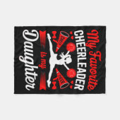 Cheer Mom Dad My Favorite Cheerleader Is My Daught Fleecedecke (Vorderseite (Horizontal))