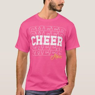 Cheer Mom größter Fan Cheerleader Schwarz Gelb Gol T-Shirt