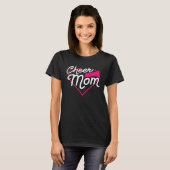 Cheer Mom Love Support Heart Cheerleader Fun Spots T-Shirt (Vorne ganz)