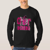 Cheer Momma größten Fan Leopard Print und Pom Pom T-Shirt (Vorderseite)