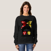 Cheer Mother Mama Red & Gold Cheerleading Mom Mess Sweatshirt (Vorne ganz)