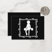 Cheer Notecard #1 ( weiß ) Mitteilungskarte (Vorderseite/Rückseite Beispiel)