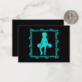 Cheer Notecard #3 (Aqua) Mitteilungskarte (Vorderseite/Rückseite Beispiel)