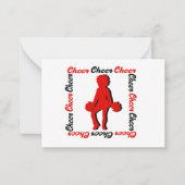 Cheer Notecard #5 ( Red Schwarz-weiß) Mitteilungskarte (Vorderseite)