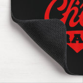 Cheer Opa größter Fan Schwarz-Rot-Pompom Mousepad (Ecke)