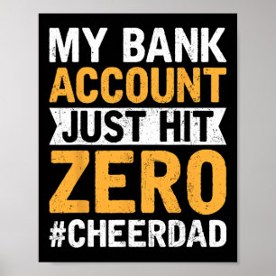 Cheer Papa Nk Konto Zero Lustiger Cheerleader Papa Poster