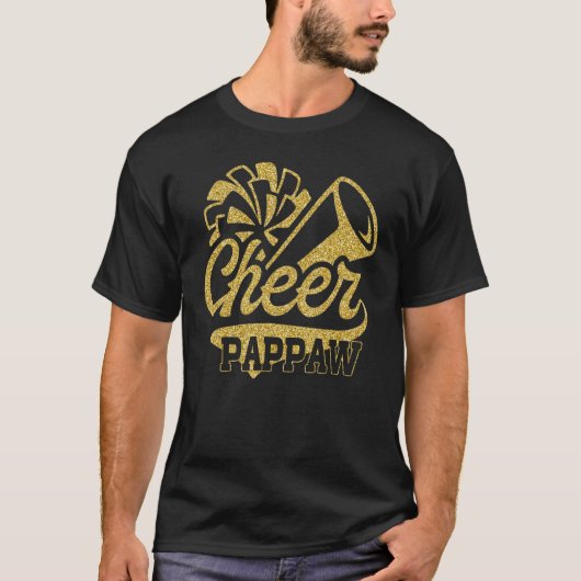 Cheer Pappaw Biggest Fan Cheerleader Father's Day T-Shirt (Vorderseite)