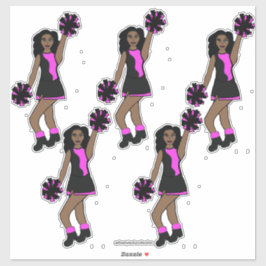 Cheer Pink 14 Zoll x 14 Zoll Vinyl Stickers #1 Aufkleber