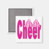 Cheer Pink Magnet (Vorderseite/Rückseite)