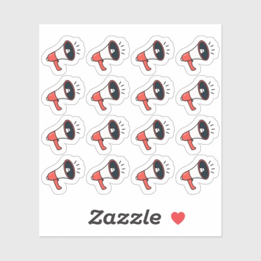 Cheer Practice Megaphone Ankündigungsplaner Aufkleber (Blatt)