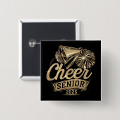 Cheer Senior 2025 Cheerleader Abschluss Class of Button (Vorne & Hinten)