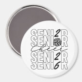 Cheer Senior 2026 Kreis Magnet (Vorderseite/Rückseite)