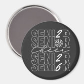 Cheer Senior 2026 Kreis Magnet (Vorderseite/Rückseite)