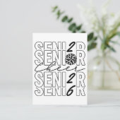 Cheer Senior 2026 Postkarte (Stehend Vorderseite)