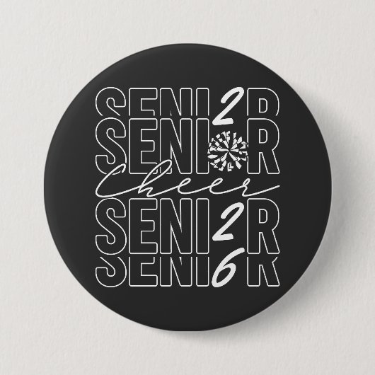Cheer Senior 2026 Runde Anstecknadel (Vorderseite)