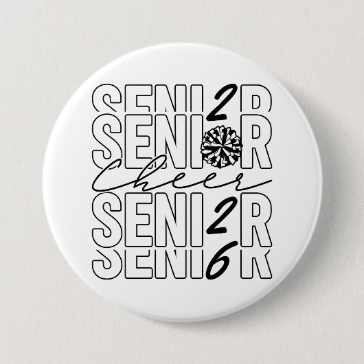 Cheer Senior 2026 Runde Anstecknadel (Vorderseite)