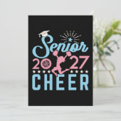 Cheer Senior 2027 Cheerleading Absolvent Einladung (Stehend Vorderseite)