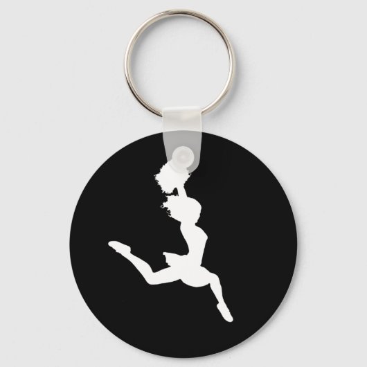 Cheer Silhouette Schlüsselanhänger Black (Vorderseite)