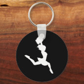Cheer Silhouette Schlüsselanhänger Black (Vorderseite)