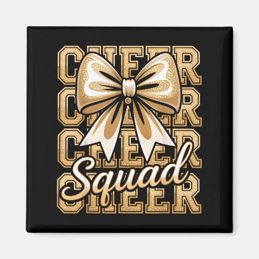Cheer Squad Gold Funny Srt Cheerleader Cheerleadin Magnet (Vorne)